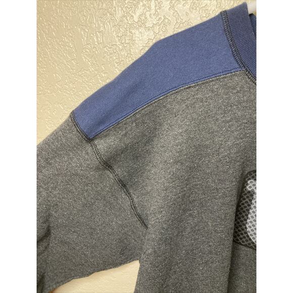 VTG Wilson Sweatshirt Size XL Logo Grey Blue Crew Neck Baggy Chunky Athletic - Picture 3 of 8